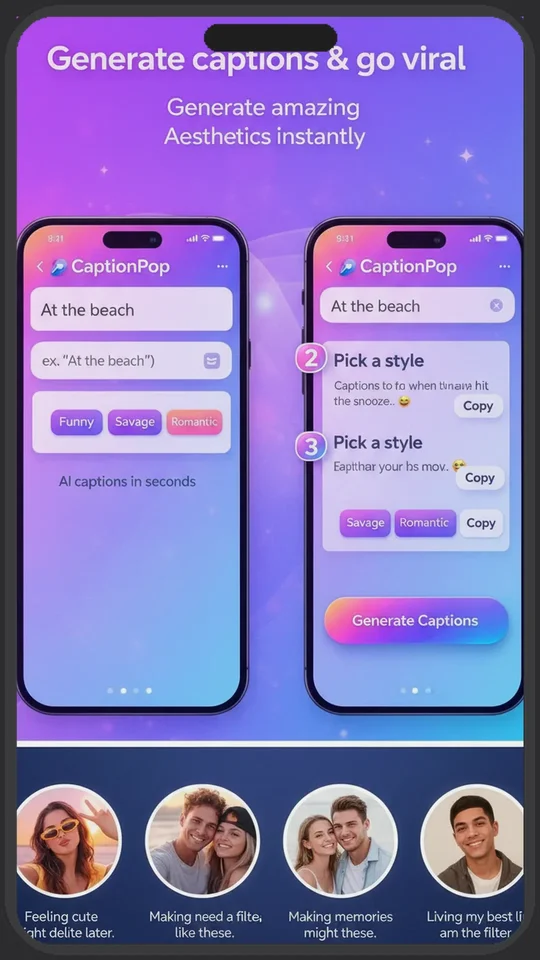 CaptionPop: Caption Generator